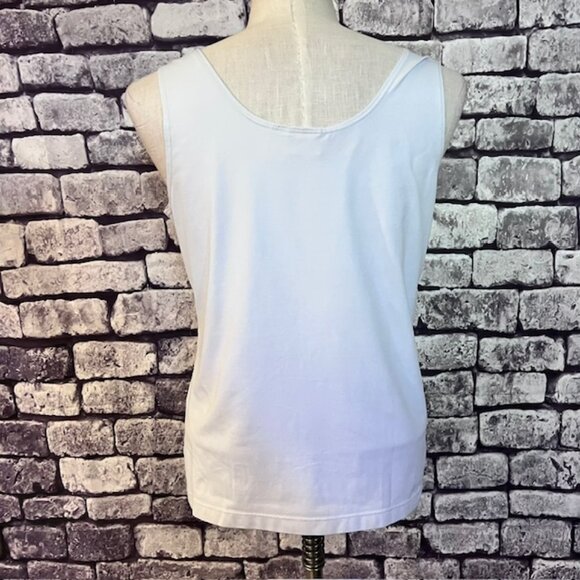 Chico's Ivory Sleeveless Tank Size L - Picture 4 of 7